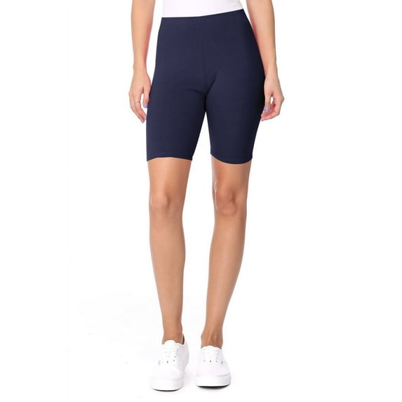 Women's Comfy Stretch Active Biker Shorts Pants with Elastic Waistband S to 3XL