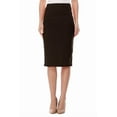 thumbnail image 1 of Moa Collection Women's Elastic High Waist Stretch Comfy Office Work Wear Solid Midi Skirt S-3XL, 1 of 5