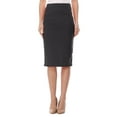 thumbnail image 1 of Moa Collection Women's Elastic High Waist Stretch Comfy Office Work Wear Solid Midi Skirt S-3XL, 1 of 5