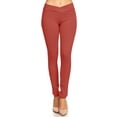 thumbnail image 1 of Women's Elastic Waist Solid Basic Jeggings Stretch Pants, 1 of 4