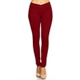 thumbnail image 1 of Women's Elastic Waist Solid Basic Jeggings Stretch Pants, 1 of 4