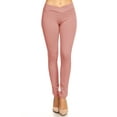 thumbnail image 1 of Moa Collection Women's Elastic Waist Solid Basic Jeggings Stretch Pants, 1 of 4