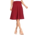 thumbnail image 1 of Women's Elegant Casual Midi Skirt with Foldable Waist and Stretch Fabric, 1 of 7