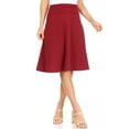 thumbnail image 1 of Women's Elegant Casual Midi Skirt with Foldable Waist and Stretch Fabric, 1 of 6