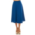 thumbnail image 1 of Women's Flared Lightweight Elastic Midi A-Line Skirt - Comfortable and Stylish, 1 of 8