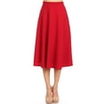 thumbnail image 1 of Women's Flared Lightweight Elastic Midi A-line Skirt, 1 of 8