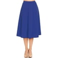 thumbnail image 1 of Women's Flared Lightweight Elastic Midi A-line Skirt, 1 of 8
