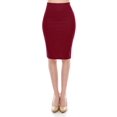 thumbnail image 1 of Moa Collection Women's High Rise Knee-Length Pencil Skirt with Slit, 1 of 4