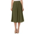 thumbnail image 1 of Women's Classic Pleated Midi Skirt Aline Flare for Everyday Elegance, 1 of 5