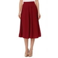 thumbnail image 1 of Women's Classic Pleated Midi Skirt Aline Flare for Everyday Elegance, 1 of 5