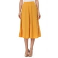 thumbnail image 1 of Women's Classic Pleated Midi Skirt Aline Flare for Everyday Elegance, 1 of 5