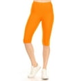 thumbnail image 1 of Women's Lightweight Solid Casual High Waist Running Yoga Daily Workout Capri Leggings, 1 of 5