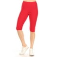 thumbnail image 1 of Women's Lightweight Solid Casual High Waist Running Yoga Daily Workout Capri Leggings, 1 of 5