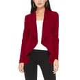 thumbnail image 1 of Moa Collection Women's Long Sleeve Open Front Blazer Solid Office Jacket (S-3XL), 1 of 6