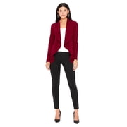 Womens Long Sleeve Open Front Blazer Solid Office Jacket