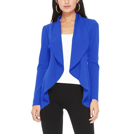 FashionStream Women's Long Sleeve Open Front Blazer Solid Office Jacket (S-3XL)