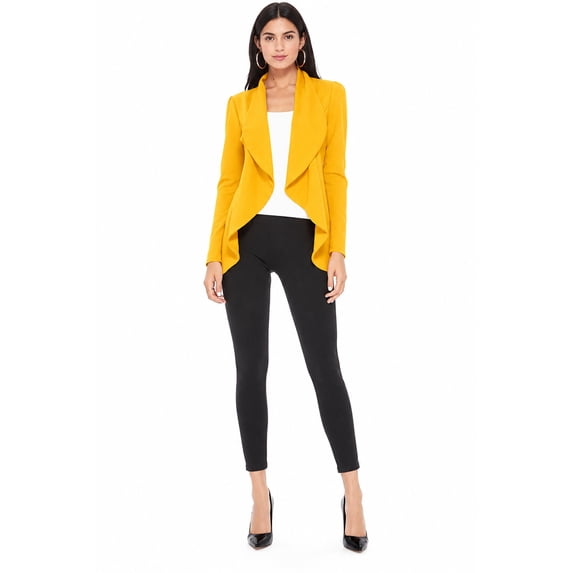 Women's Long Sleeve Open Front Blazer Solid Office Jacket