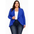 thumbnail image 1 of Women's Plus Size Casual Long Sleeves Open Front Solid Office Work Wear Blazer Jacket, 1 of 6