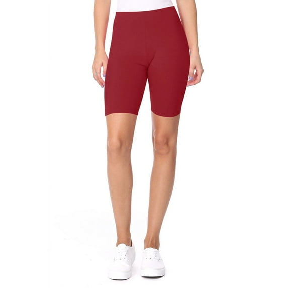 Women's Plus Size Elastic High Waist Workout Running Active Solid Biker Shorts Pants