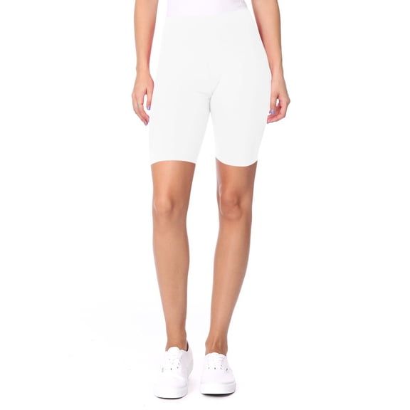 Women's Plus Size Elastic High Waist Workout Running Active Solid Biker Shorts Pants