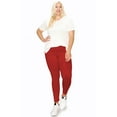 thumbnail image 1 of MOA COLLECTION Women's Plus Size Solid High Waist Full Length Leggings, 1 of 8