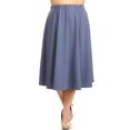 thumbnail image 1 of Moa Collection Women's Plus Size Solid Midi Skirt, 1 of 4