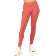 Women's Casual High Waist Solid Full Length Leggings