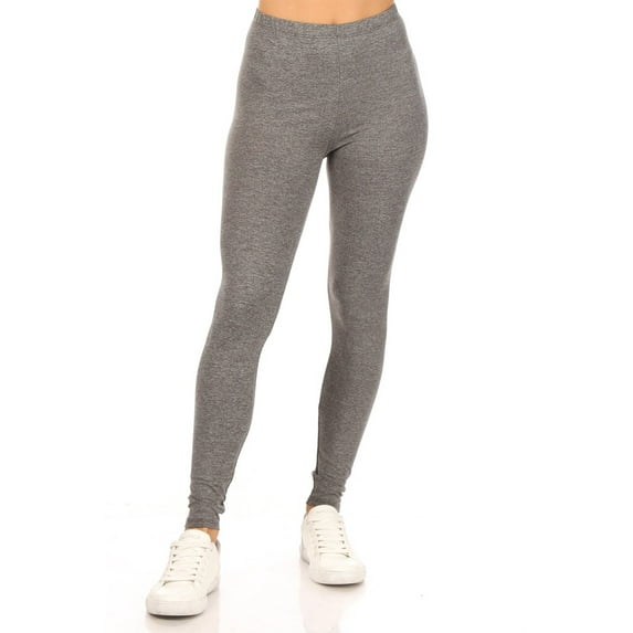 Women's Casual High Waist Solid Full Length Leggings