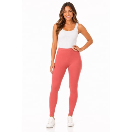 Women's Casual High Waist Solid Full Length Leggings