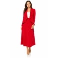 thumbnail image 1 of Women's Solid 2-Piece Blazer and Long Skirt Set ? Elegant and Professional, 1 of 8