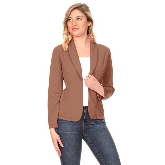 Women's Casual Office Work Long Sleeve Open Front Blazer Jacket