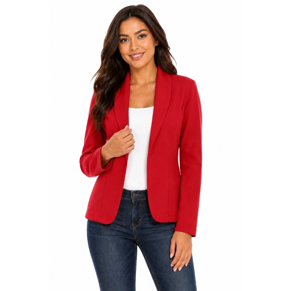Women's Casual Office Work Long Sleeve Open Front Blazer Jacket