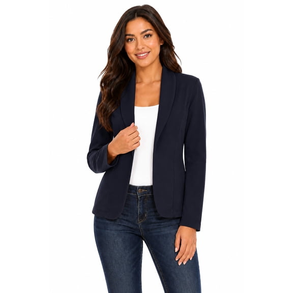 Women's Casual Office Work Long Sleeve Open Front Blazer Jacket