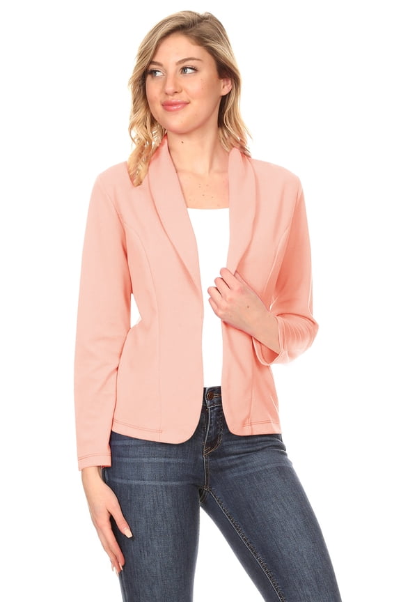 Women's Casual Office Work Long Sleeve Open Front Blazer Jacket