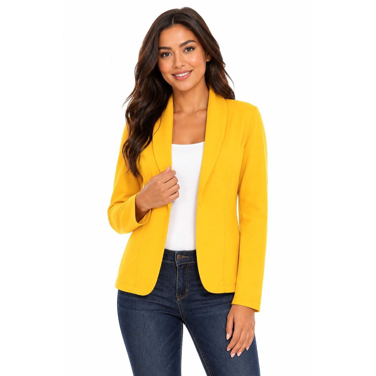 Women's Open Front Casual Office Blazer Jacket