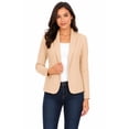 thumbnail image 1 of Moa Collection Women's Solid Casual Office Work Long Sleeve Open Front Blazer Jacket, 1 of 6