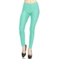 thumbnail image 1 of Women's Stretchy Comfy Pockets Solid Skinny Jeggings Jean Pants S-3XL, 1 of 4