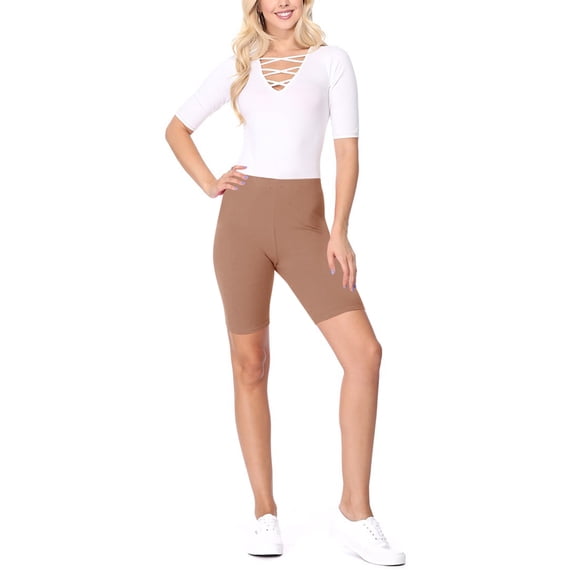 Women's Workout High Waist Comfy Elastic Band Active Biker Shorts Pants S-3XL