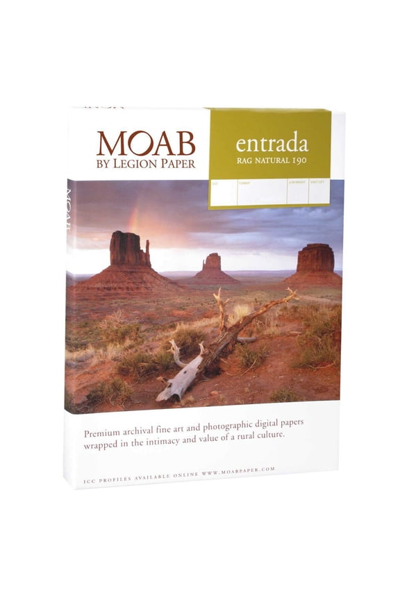 Entrada Rag Fine Art, 2-Side Natural Matte Inkjet Paper, 15.5 mil., 190gsm, 8.3x11.7" (A4), 25 Sheets
