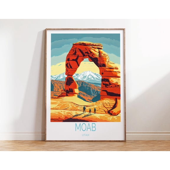 Moab Utah Arches National Park Wall Art, Unframed Paper Print Size 8x12