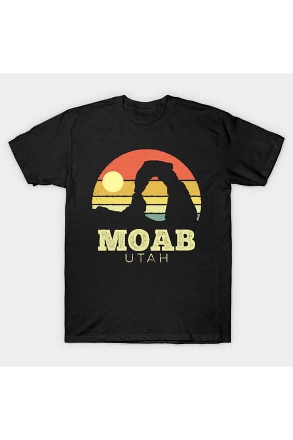 Moab Utah Arches Vintage Sunset Graphic, H3619 T-Shirt, for Men and Women, Up to Size 5XL
