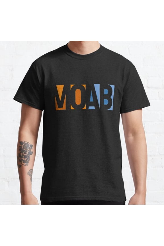 Moab Utah Desert Sunset Text Classic T-shirt