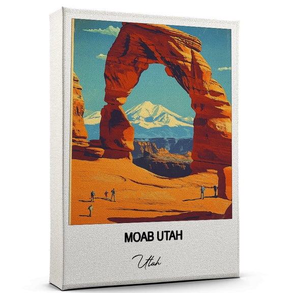 Moab Utah Travel Art Canvas Modern Wall Art Inspired by Utah Canvas Great Gift for Travel Lovers Ready to Hang