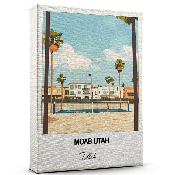 Moab Utah Travel Canvas Wall Art Beautiful Travel Decor for Bedroom, Office Utah Canvas Print Serene and Scenic Wall Decor Gift for Travel Lovers