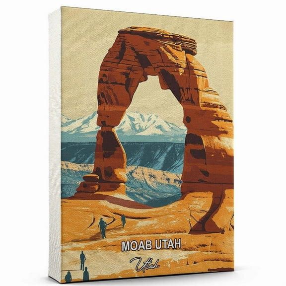 Moab Utah Travel Canvas Wall Art Utah Canvas A Scenic Artwork That Evokes Calmness, Wanderlust, and Connection with the World