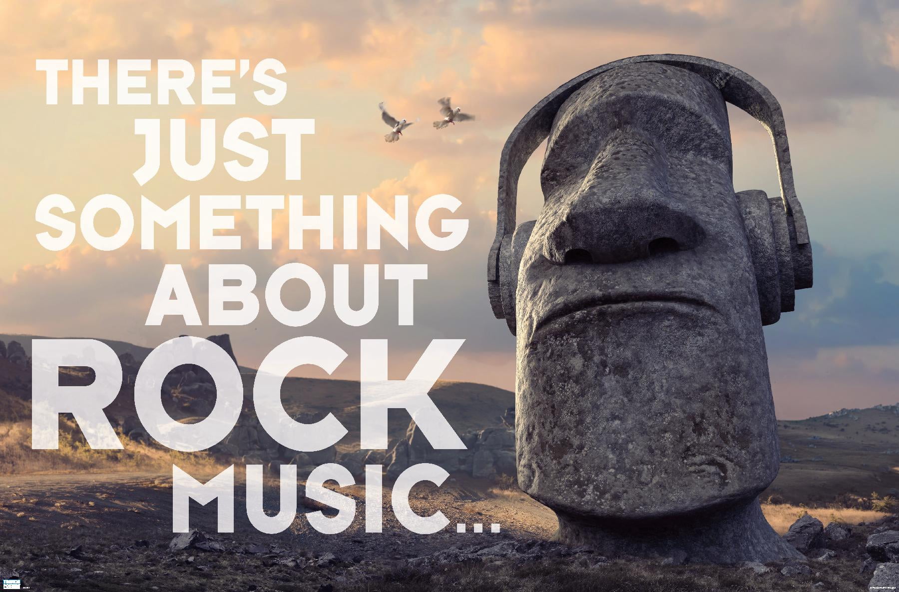 Moai Statue - Music Wall Poster, 14.725" x 22.375"