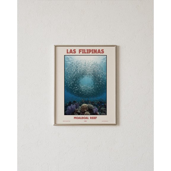 Moalboal Reef Cebu Tropical Ocean Travel Poster