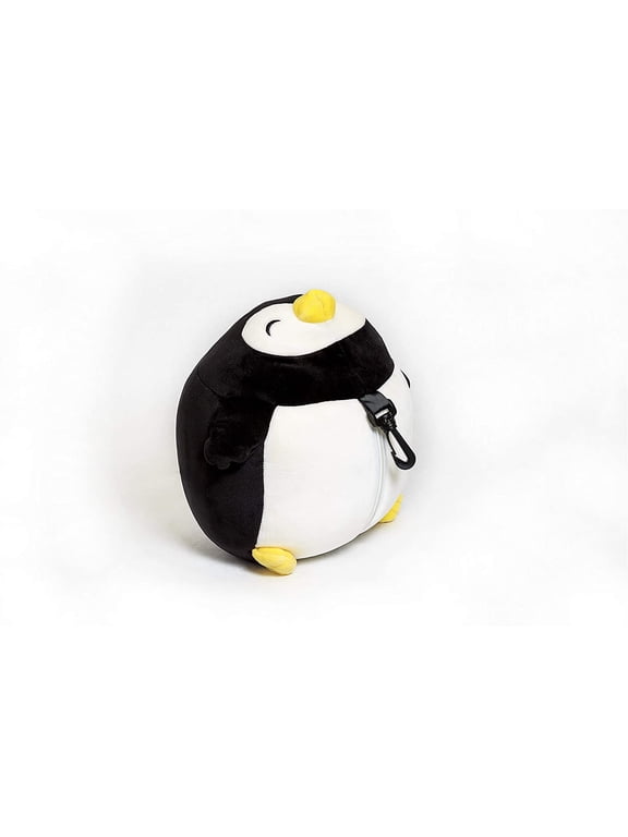 Moaly Zip and Flip Comfort Penguin Travel Pillow U Shaped Head Support Neck (White)