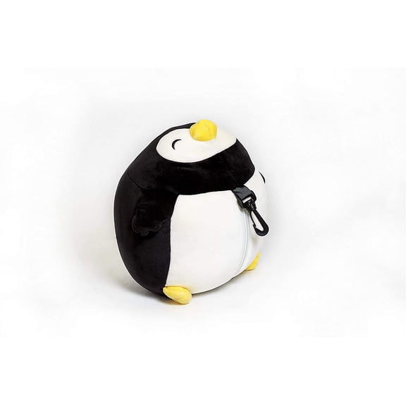 Moaly Zip and Flip U Shaped Head Support Neck Comfort Penguin Travel Pillow (Yellow)