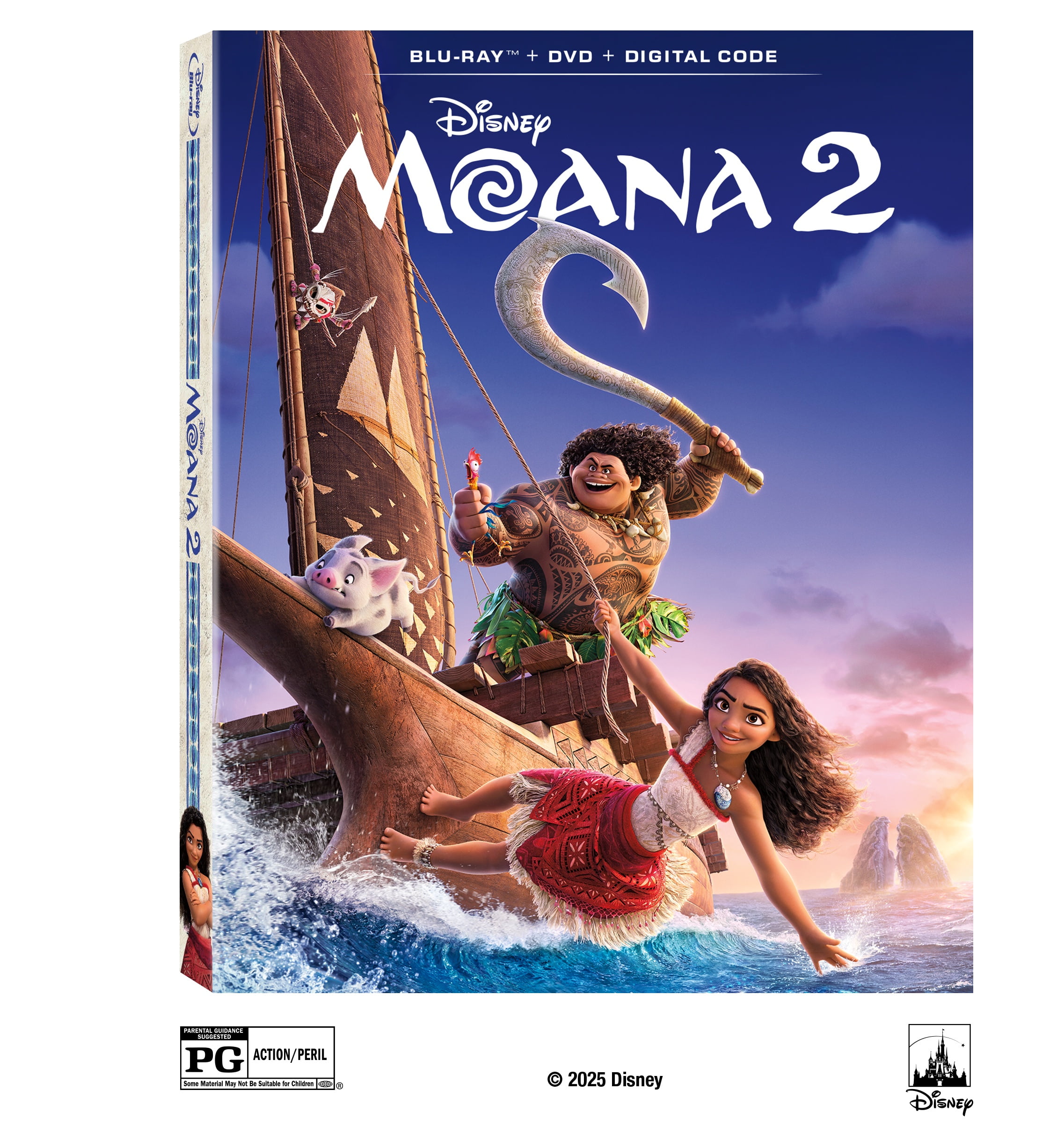 Moana 2 (Blu-ray + DVD + Digital Copy) Disney Action & Adventure